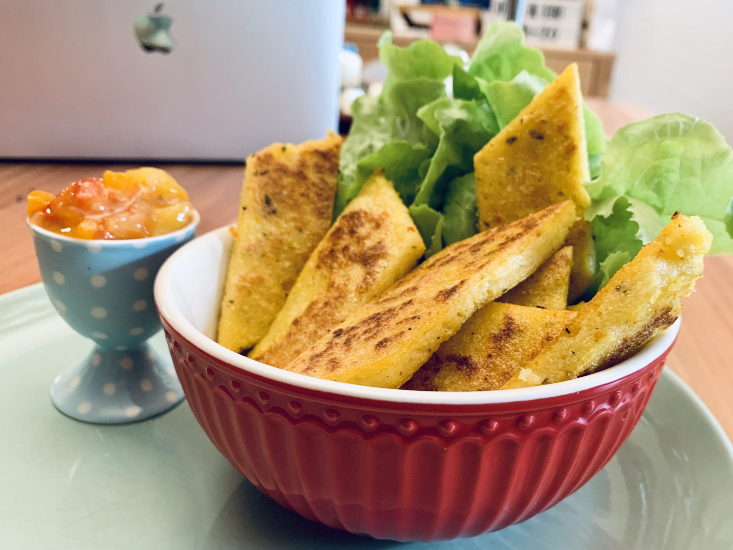 Kross gebratene Polenta mit Knoblauch - Der Geschmacksdealer